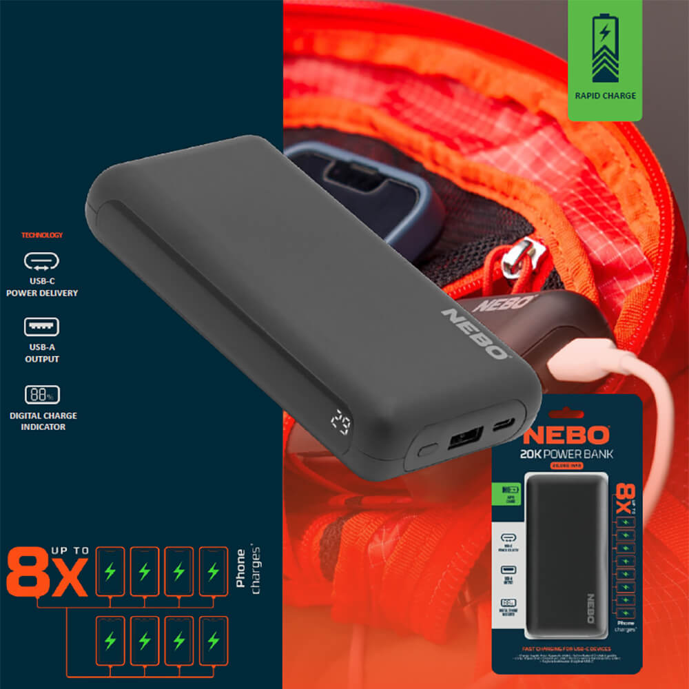 XPOZED - Elektronik - Powerbanks - NEBO 20K 20 000 mAh