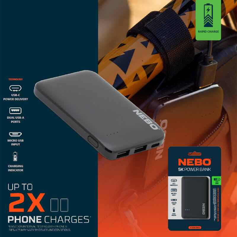 XPOZED - Elektronik - Powerbanks - NEBO 5K 5000 mAh