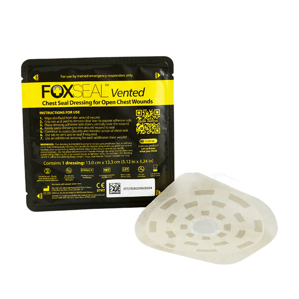 Xpozed - Första Hjälpen - Trauma - Celox Medical - Foxseal Vented Chest Seal