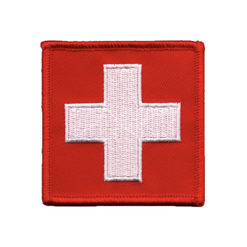 Xpozed - Första Hjälpen - Väskor och Fodral - Tillbehör - Tygmärke - Vitt Kors First Aid Kardborre/Iron On